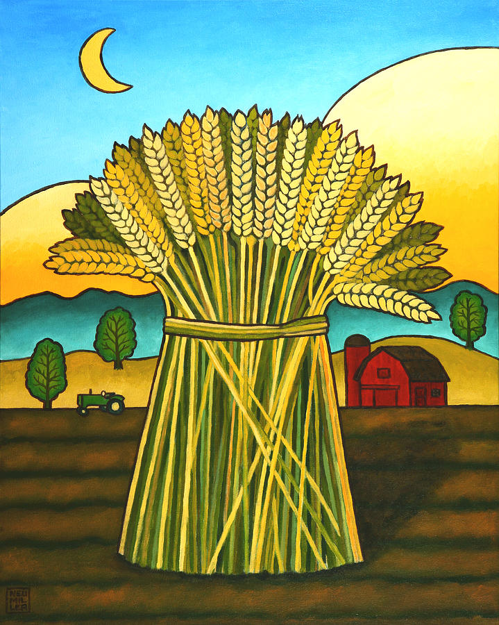 Farm Painting - Wards Wheat by Stacey Neumiller