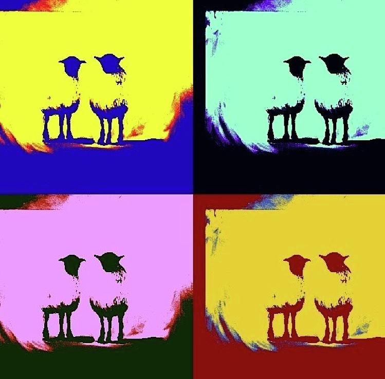 Warhol Sheep Digital Art by Elaine Cummins