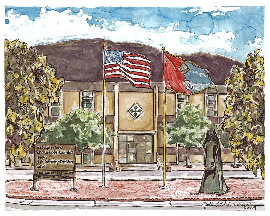 Flag Painting - Warhorse Headquarters by Julie Davis