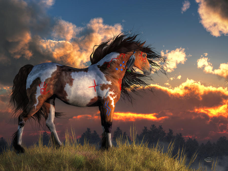 Warhorse Digital Art by Daniel Eskridge