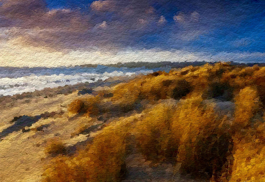Warm beach day abstract Digital Art by Anthony Fishburne