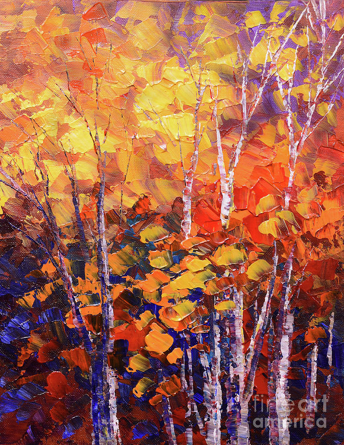 Tree Painting - Warm Expressions by Tatiana Iliina