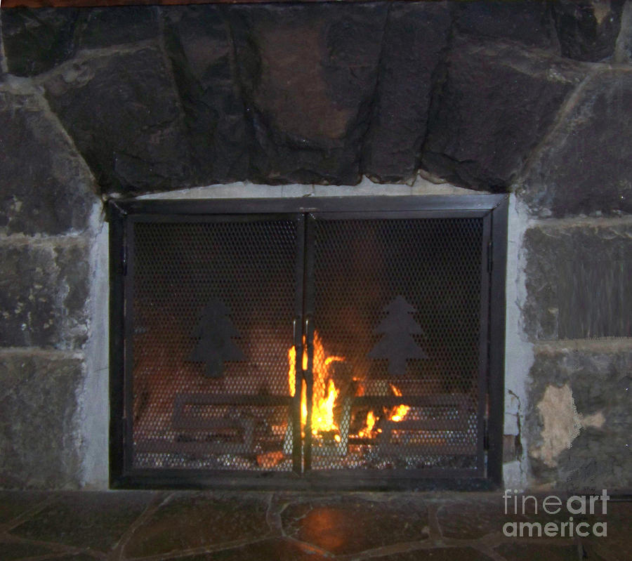 Warm Fireplace Photograph by Charles Robinson