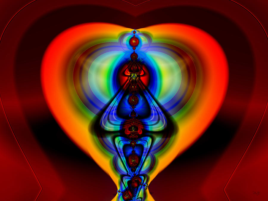 Warm Heart Digital Art by Debra Martelli
