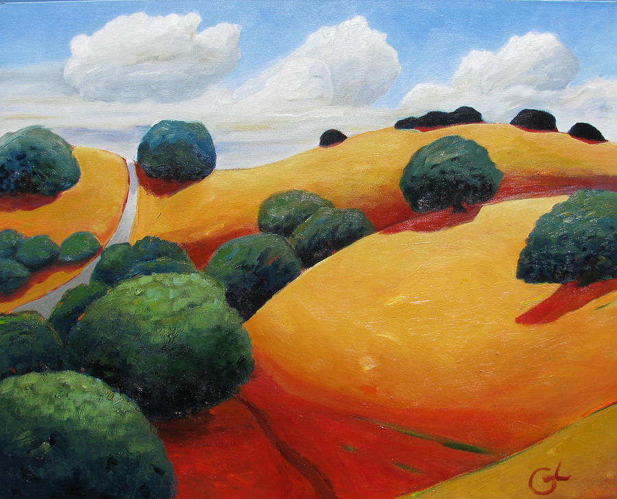 San Jose Painting - Warm Hills by Gary Coleman