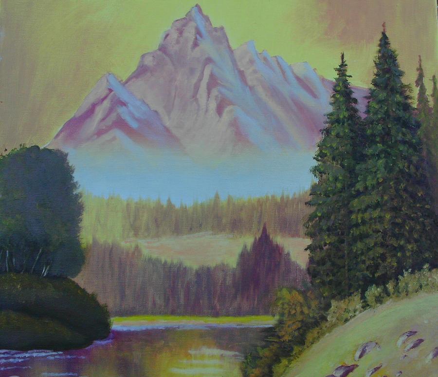 Warm Mountain Painting by Cass Allsworth - Fine Art America