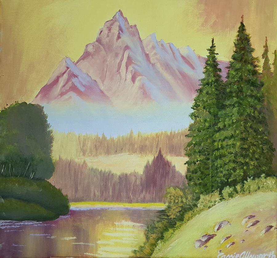 Warm Mountain Painting by Cassy Allsworth