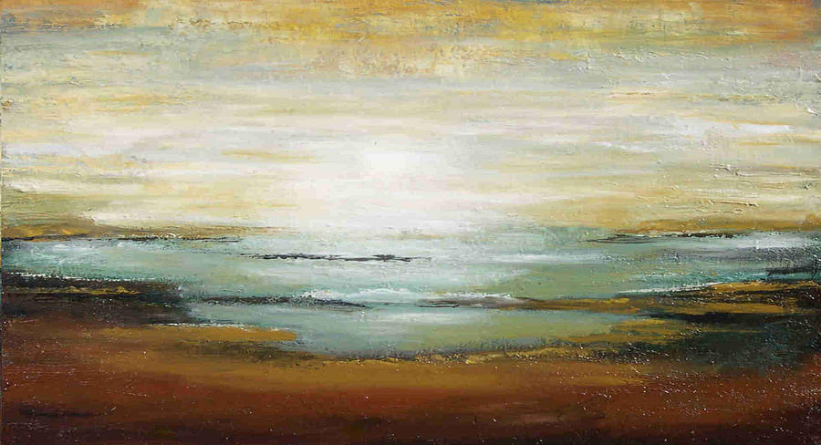 Seascape Painting - Warm ocean by Lauren  Marems
