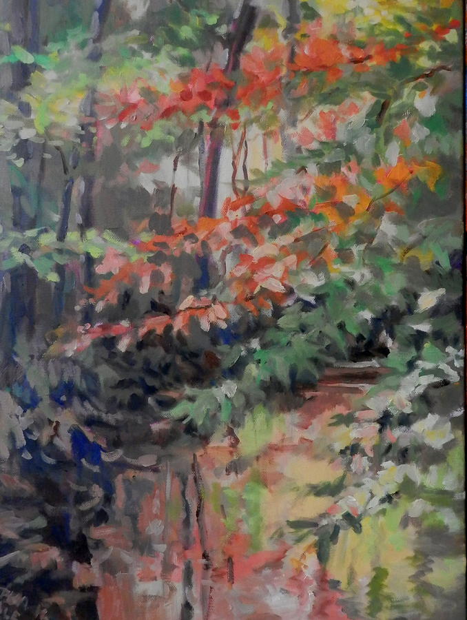 Warm Reflections Sabbath Creek Painting by Martha Tisdale