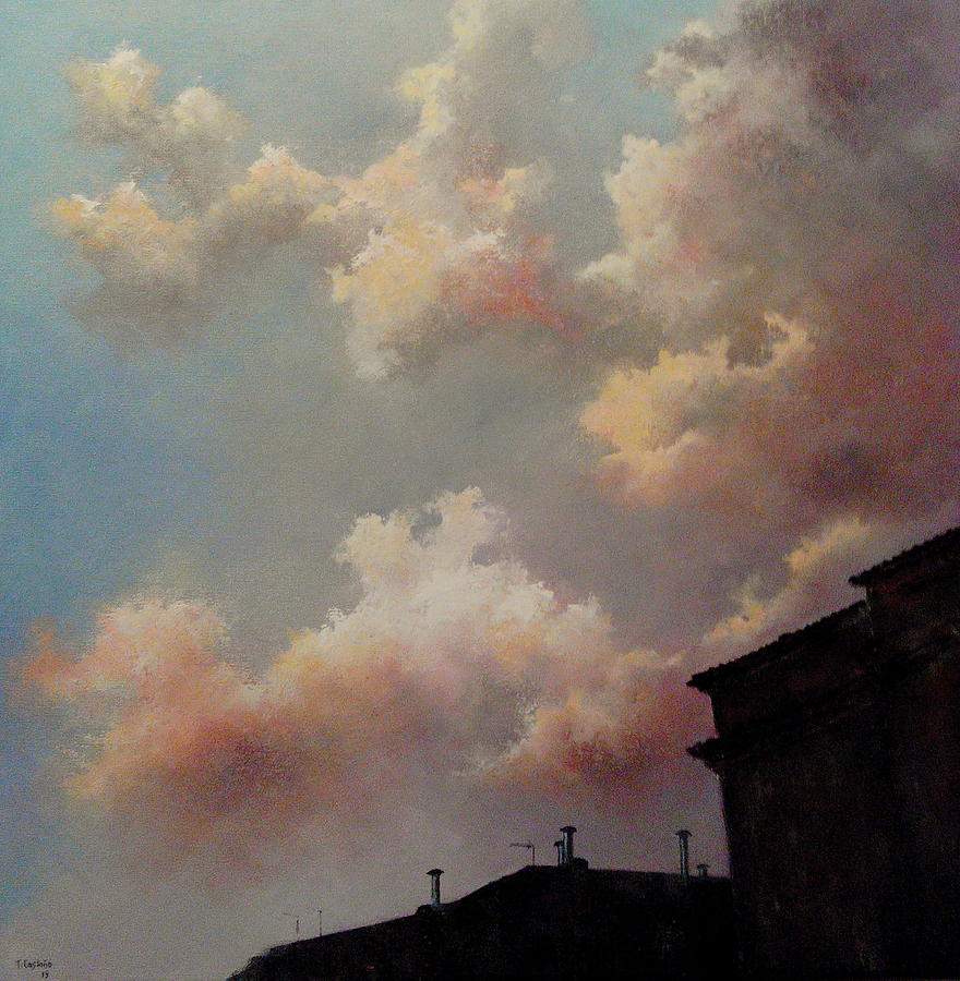 Warm sunset Painting by Tomas Castano