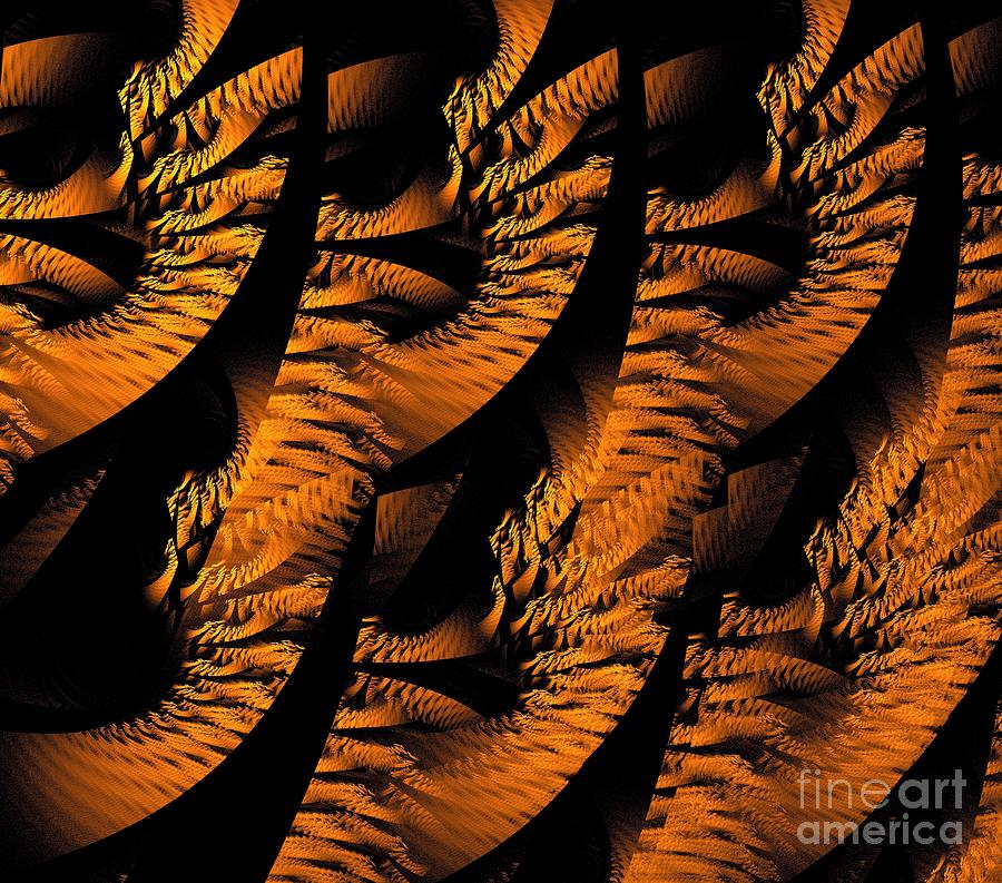 Abstract Digital Art - Warm Terra Wings by Kim Sy Ok