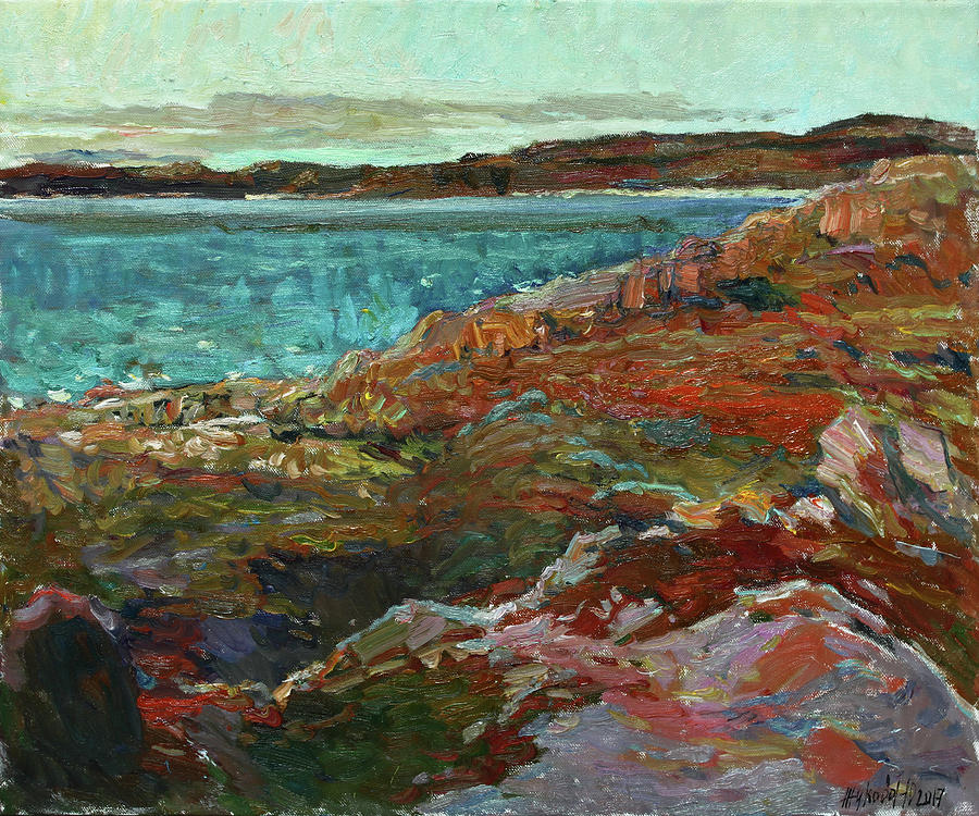 Warm Tundra Painting by Juliya Zhukova