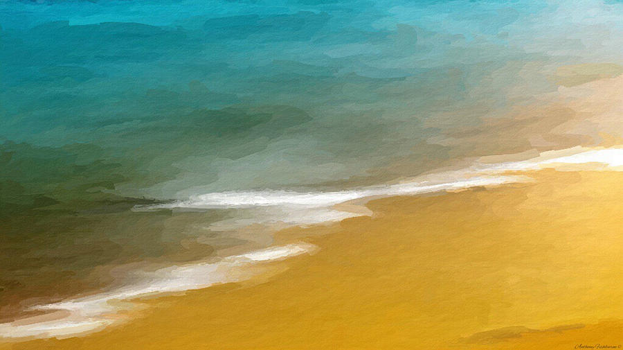 Warm water hot sand Mixed Media by Anthony Fishburne