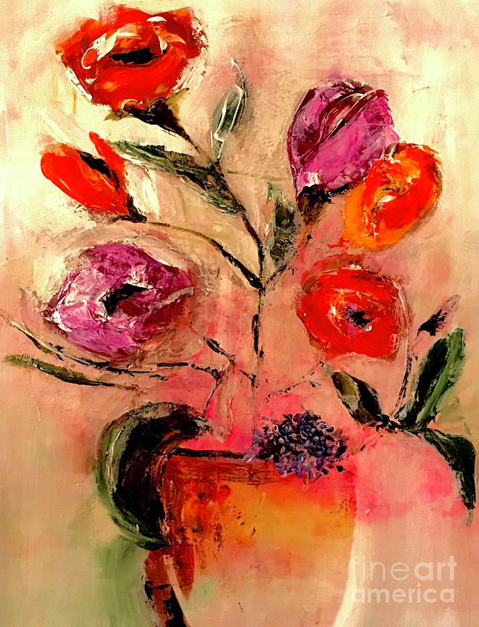 Warm Welcome Floral Painting by Lisa Kaiser