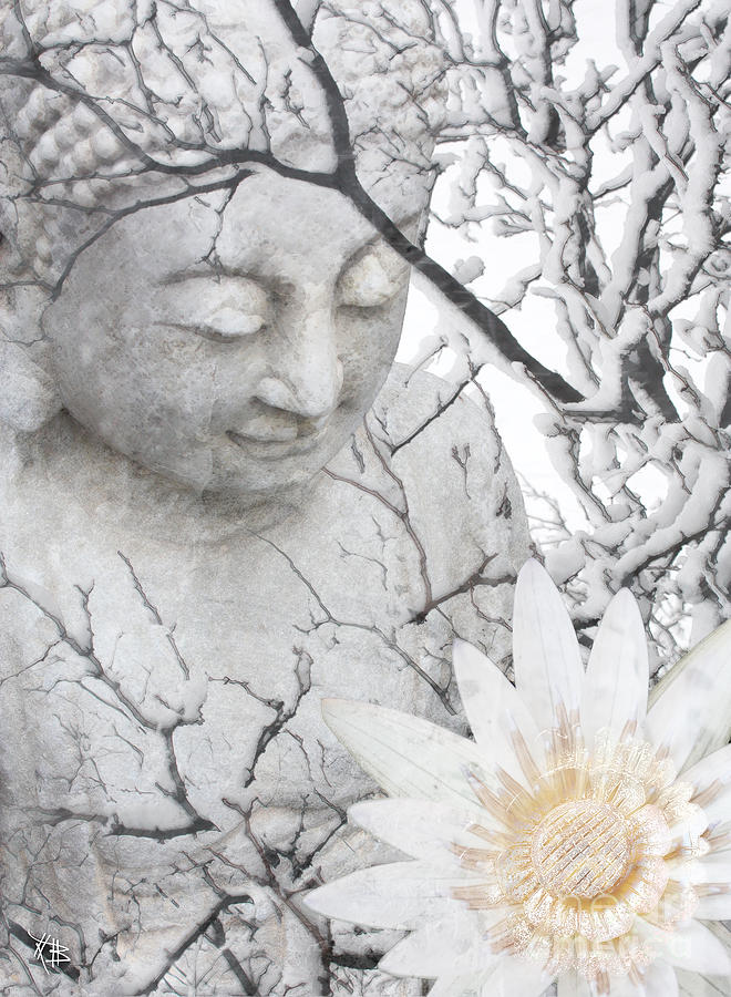 Buddha Mixed Media - Warm Winters Moment by Christopher Beikmann