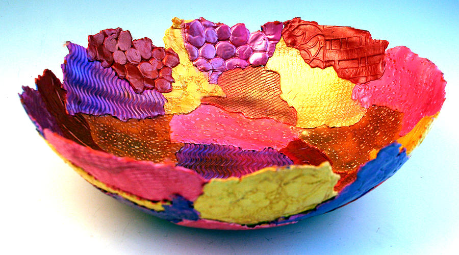 WarmColor Soft Bowl Ceramic Art by Alene Sirott-Cope