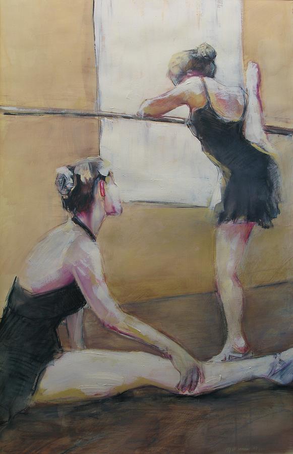 Ballet Dancers Painting - Warming Up by Michelle Winnie