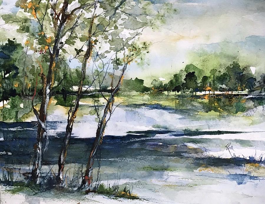 Landscape Painting - Warming up by Robin Miller-Bookhout