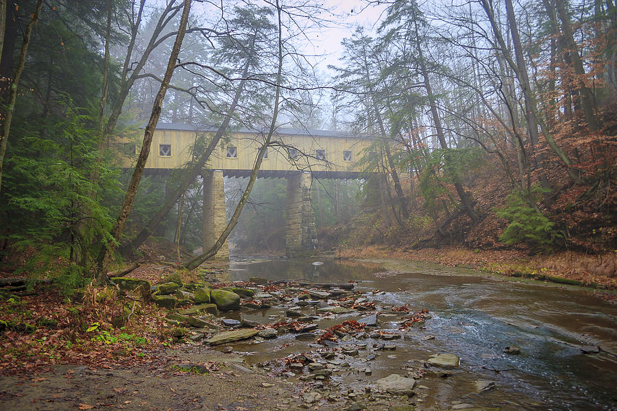 Warner Hollow Rd Covered Bridge Photograph by Jack R Perry