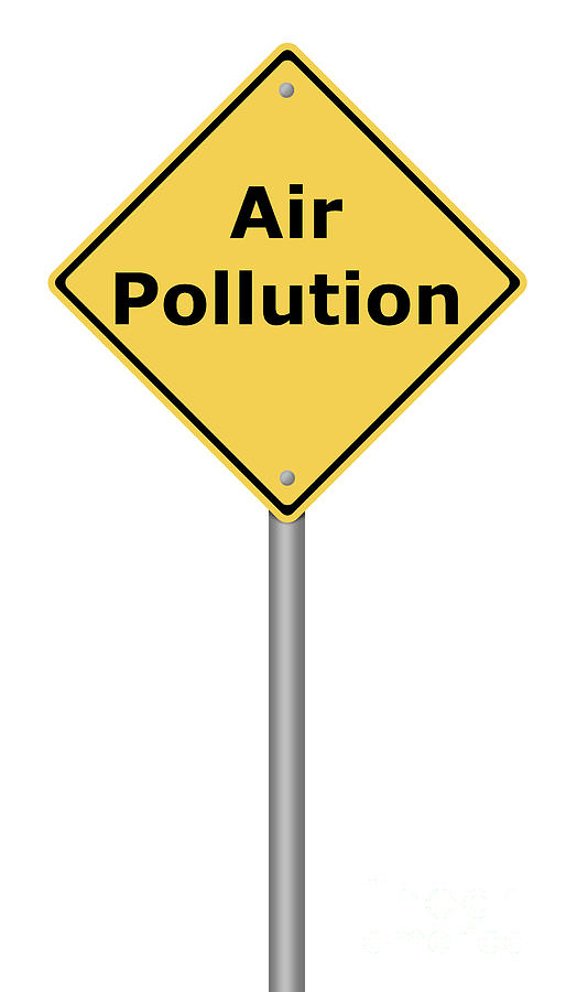Warning Sign Air Pollution Digital Art by Henrik Lehnerer