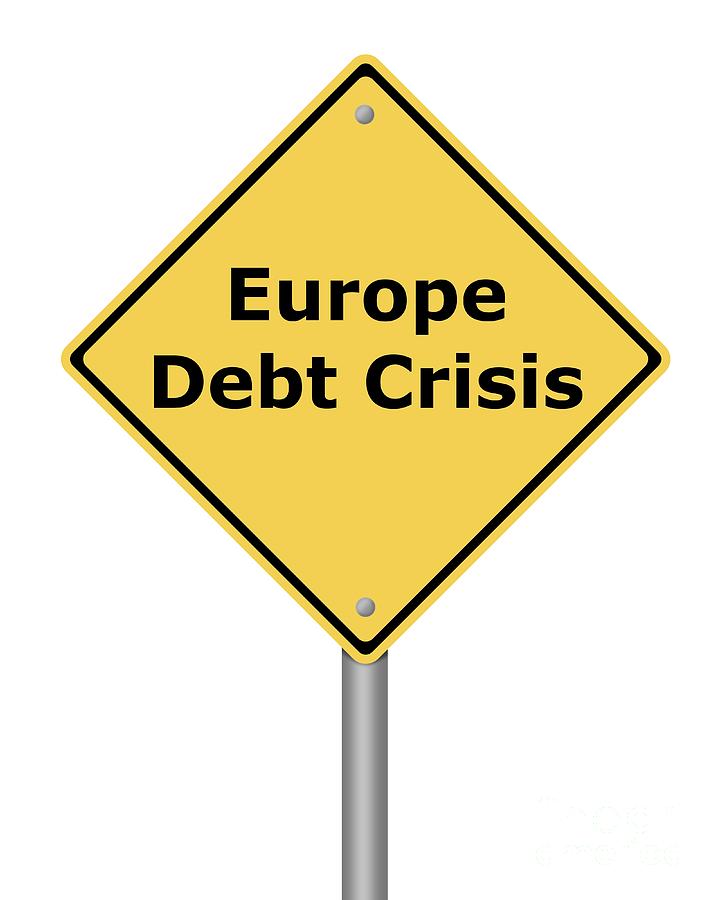 Warning Sign Europe Debt Crisis Digital Art by Henrik Lehnerer