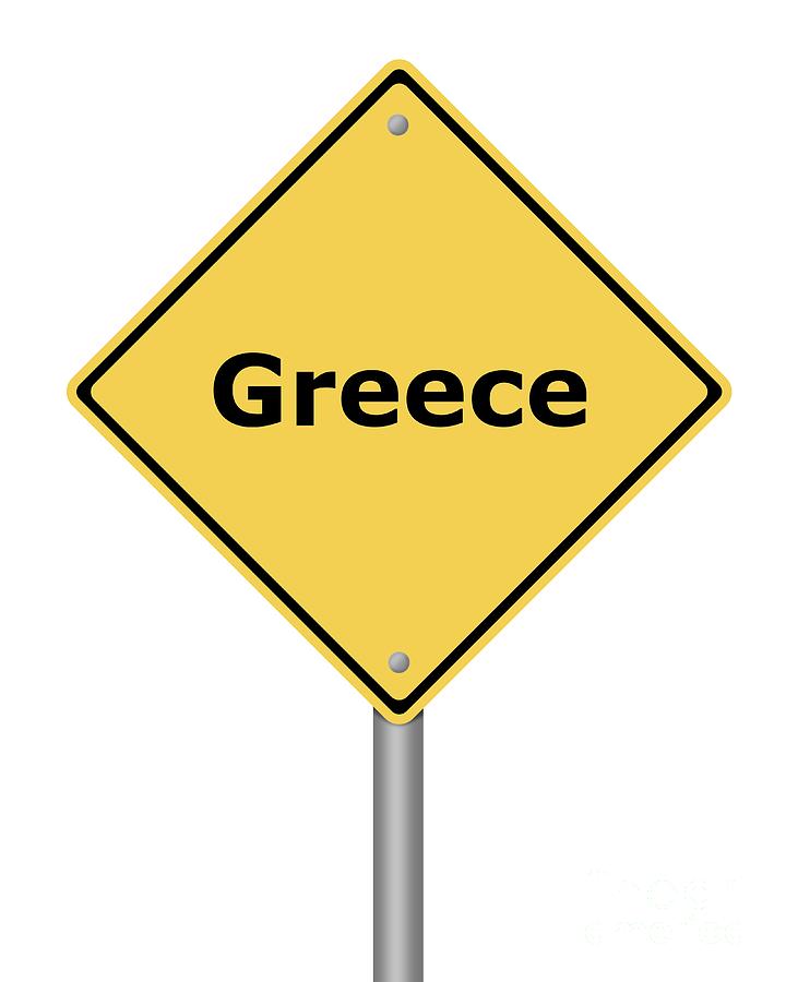 Warning Sign Greece Digital Art by Henrik Lehnerer