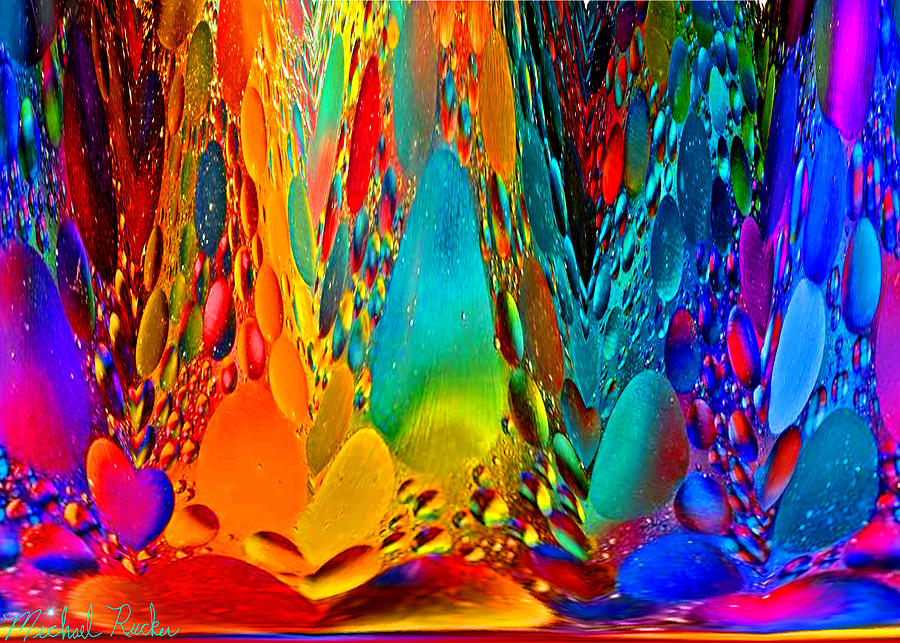 Rainbow Raindrops Digital Art by Michael Rucker