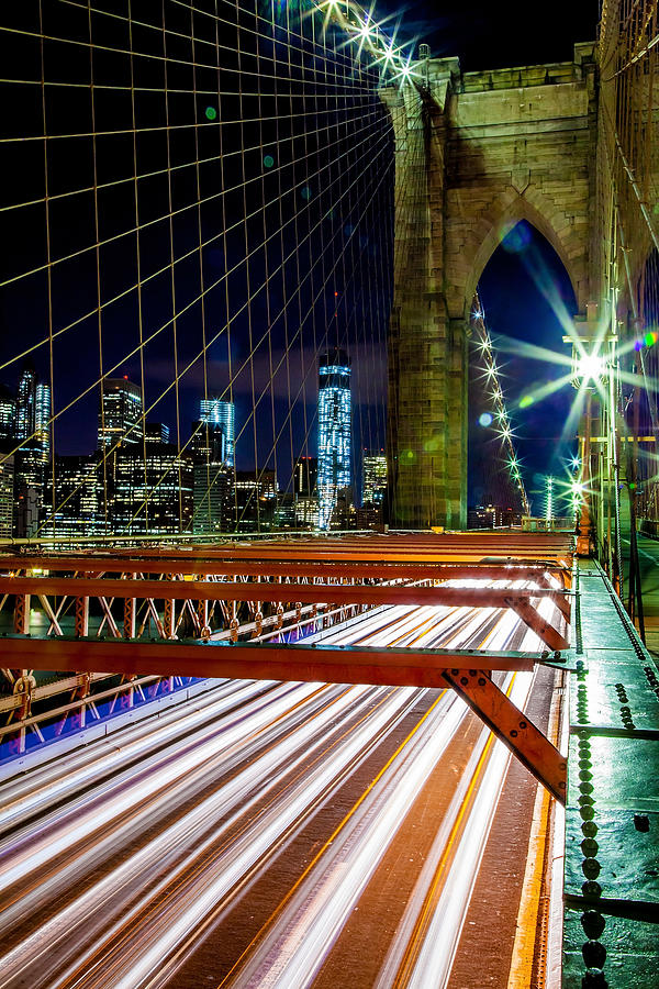 Brooklyn Bridge Photograph - Warp Speed Out Of Manhattan by Az Jackson Brooklyn Bridge Photograph - Warp Speed Out Of Manhattan by Az Jackson