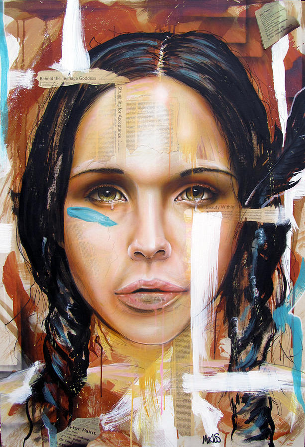 War Cry // War Paint 2 Painting by Tim Miklos