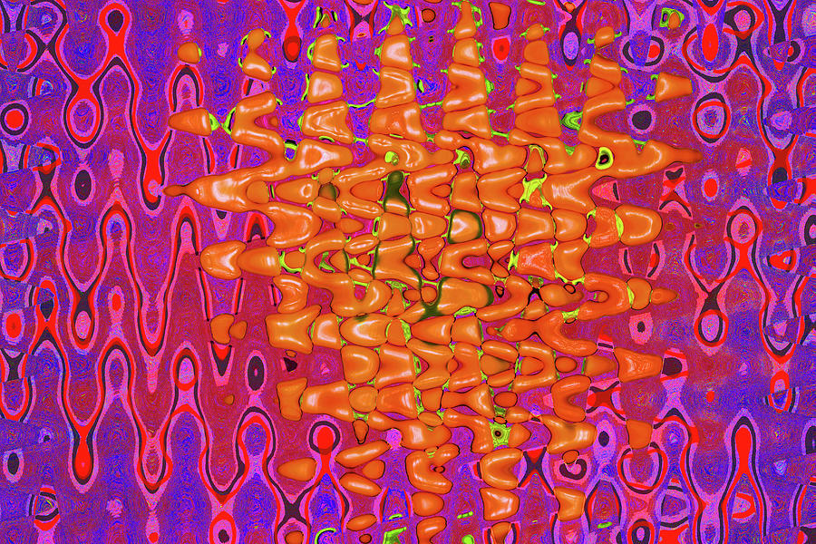 Warped Sweet Orange Peppers Digital Art by Tom Janca