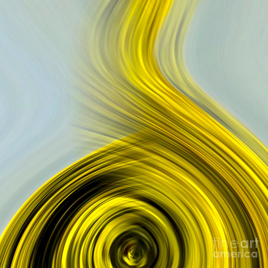 Warped Worlds - Golden Currents No. 5 Digital Art by Jason Freedman