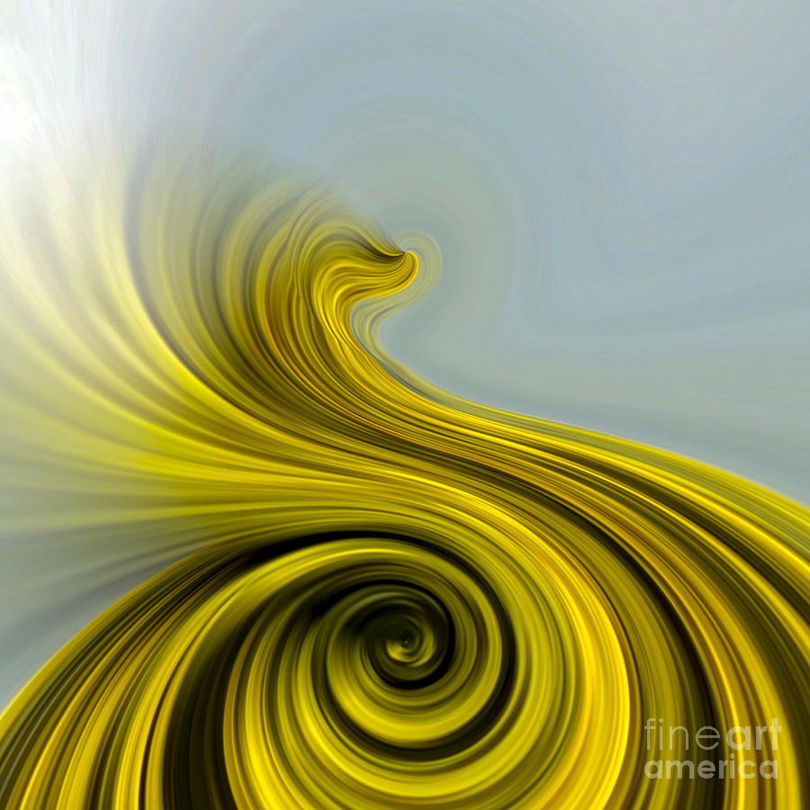 Warped Worlds - Golden Currents No. 3 Digital Art by Jason Freedman