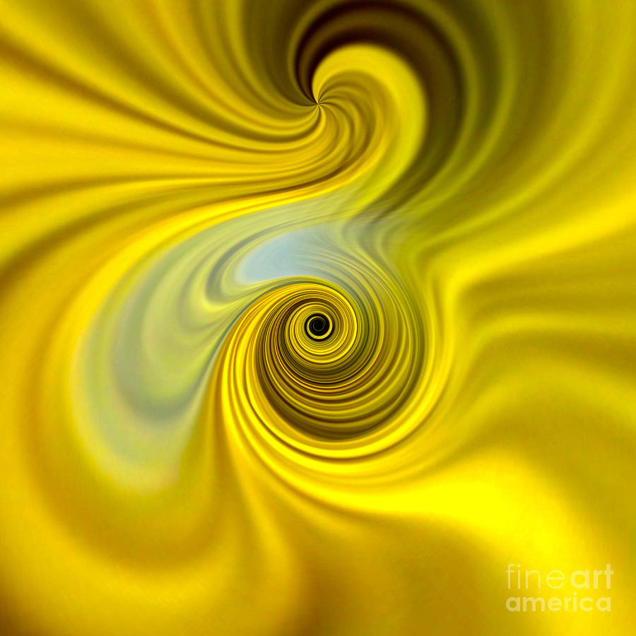 Warped Worlds - Golden Currents No. 6 Digital Art by Jason Freedman