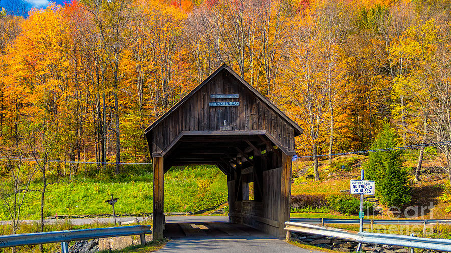 Warren Covered Bridge Photograph by Scenic Vermont Photography