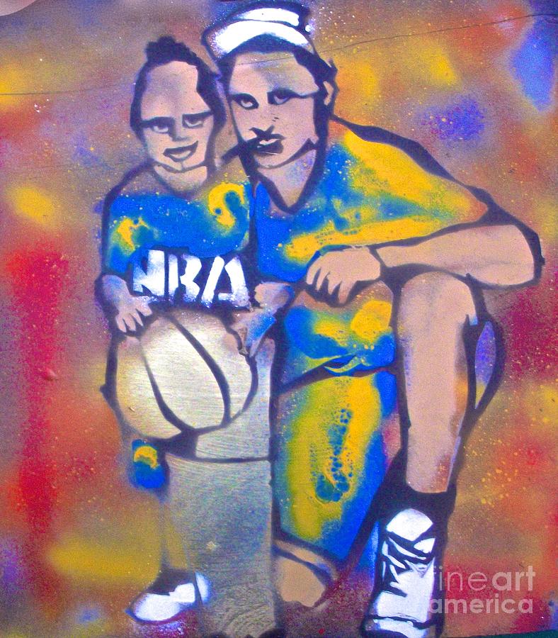 Golden State Warriors Painting - Warrior Father by Tony B Conscious