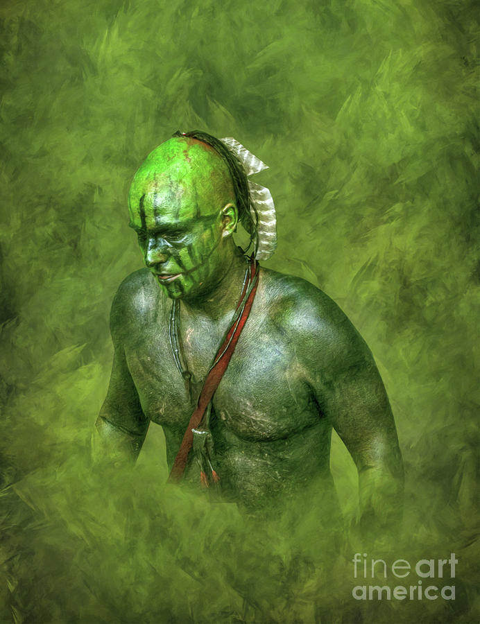 Warrior in Green Digital Art by Randy Steele