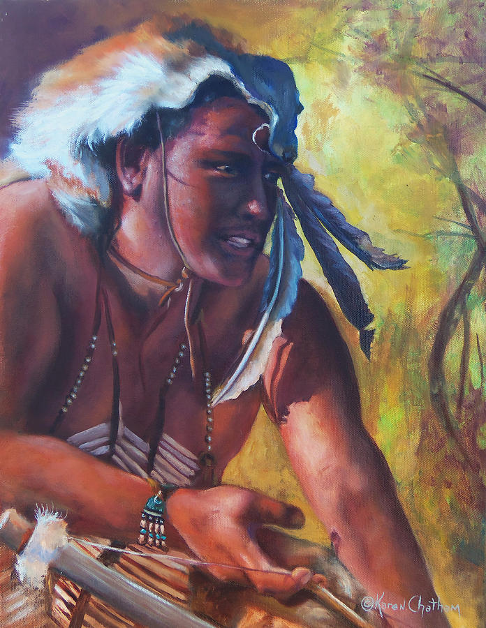 Warrior Of The Gate Painting by Karen Kennedy Chatham