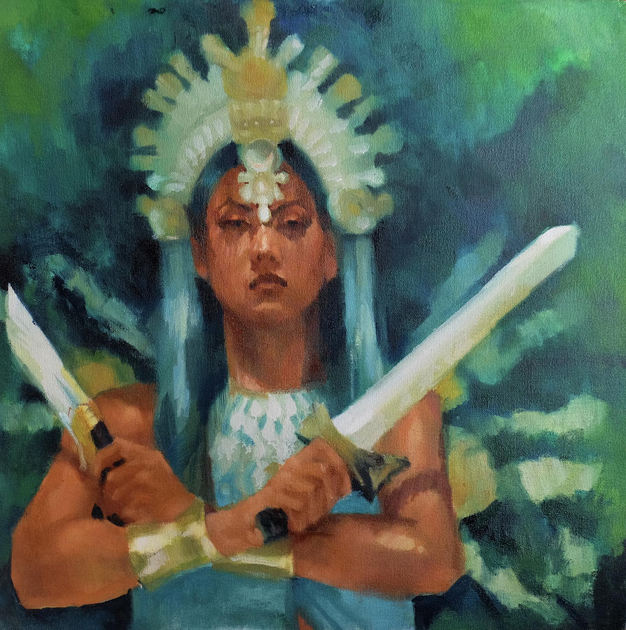 Warrior Woman Painting by Janay Everett - Pixels