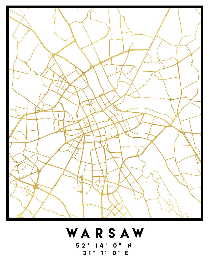 Warsaw Poland City Street Map Art Digital Art By Emiliano Deificus Fine Art America 9743