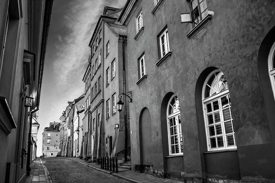 Warsaw Street in Black and White  Photograph by Carol Japp