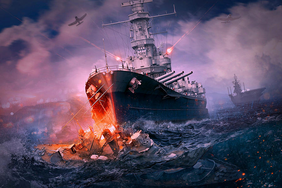 Warship 2051 Digital Art by Movie Poster Prints