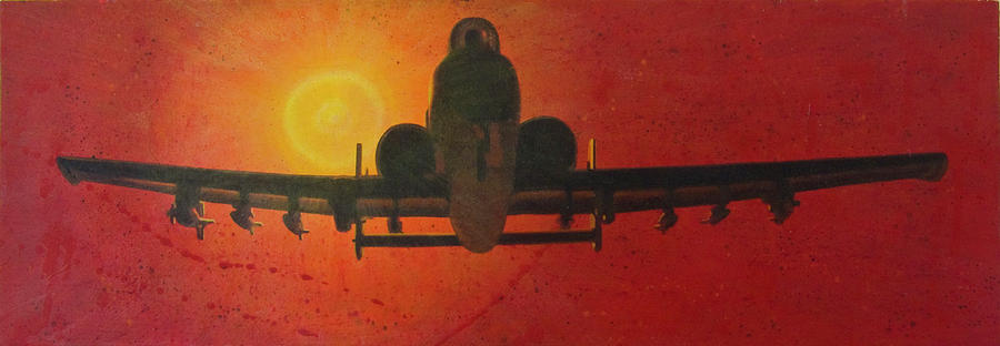 Sunset Painting - Warthog by Ken Bruzenak
