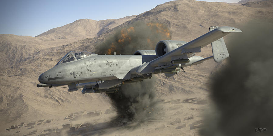 A-10 Warthog Digital Art by Robert D Perry