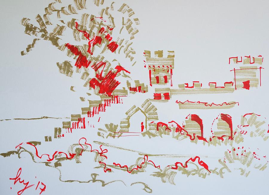 Warwick Castle Drawing by Mike Jory