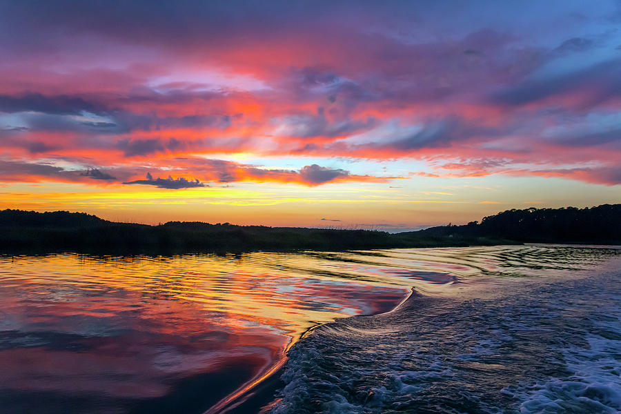 Sunset Photograph - Warwick River Sunset by Amy Jackson