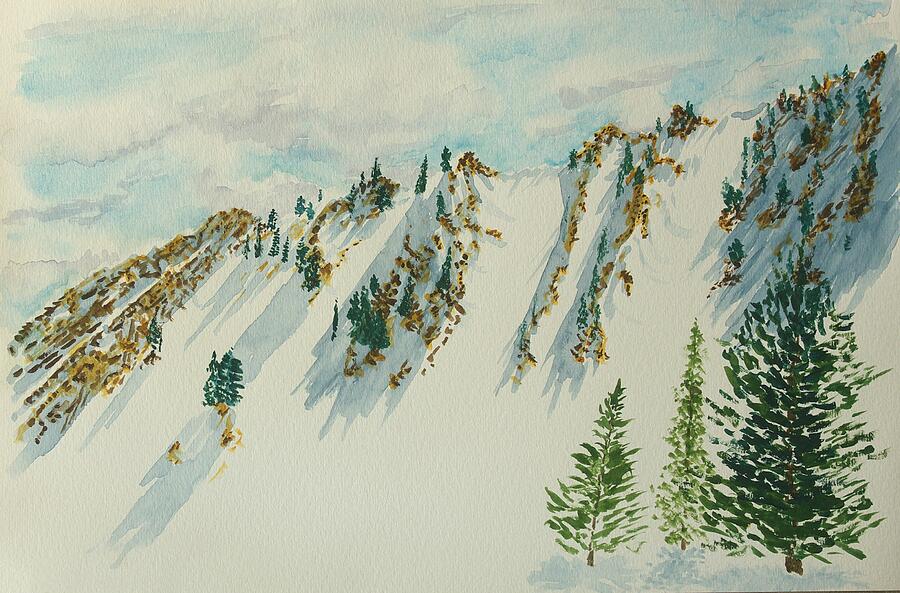 Wasatch Mountain powder chutes by Walt Brodis Wasatch Mountain powder chutes by Walt Brodis
