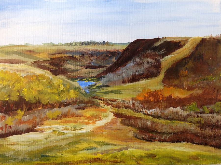 Fall Painting - Wascana Trails by Donna Muller