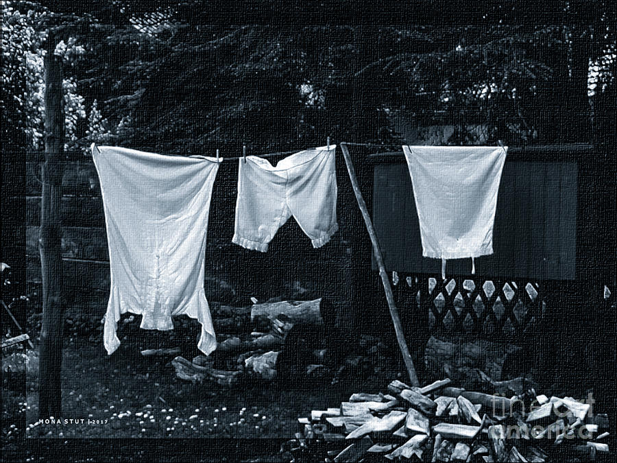 Yesteryear Wash Day BW Photograph by Mona Stut