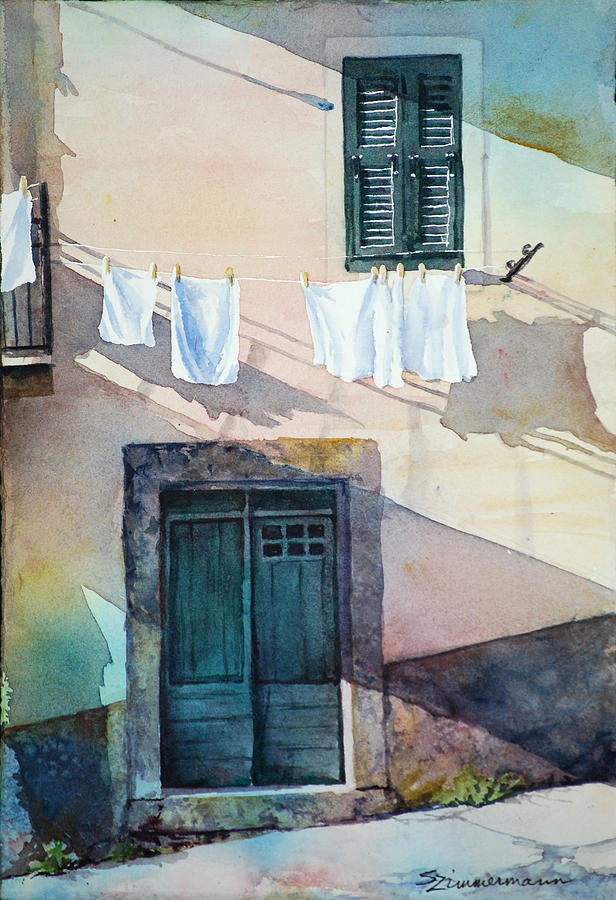Wash Day Painting by Sue Zimmermann