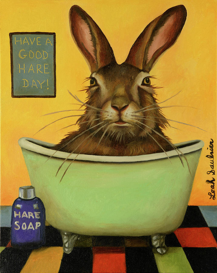 Wash Your Hare Painting by Leah Saulnier The Painting Maniac